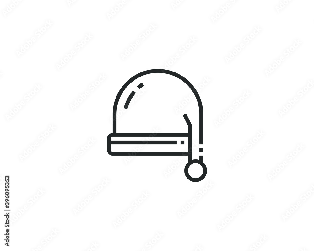 Santa Hat Icon Vector Illustration . Santa Hat Icon Vector Illustration .