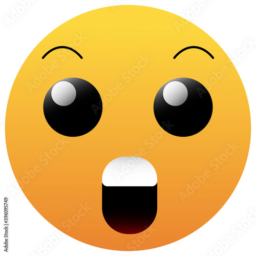 Surprised emoji vector icon. Simple element illustration. Surprised emoji symbol design. Can be used for web and mobile.