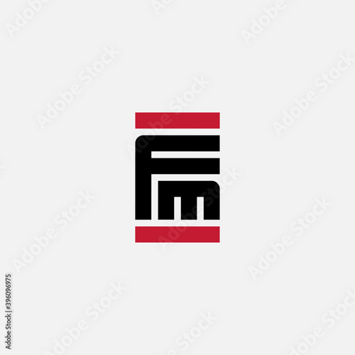 FM - design element or icon. Logo with letters F and M. Logotype, monogram or initials.
