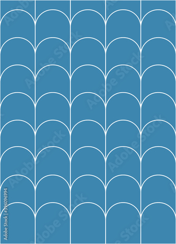 Vector of a blue scales, pattern, texture, background.