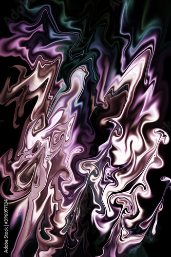 Abstract marble decoration, texture, aqua marble motifs. Pink, lilac, white and black. Hand drawn vector background. Tissue, cloth, wrap. Water ink painting