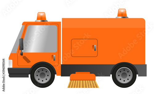 Modern street sweeper truck machine