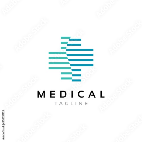Medical cross logo design symbol inspiration vector template