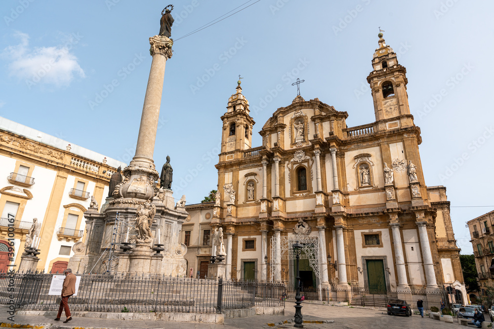 Oratorio rosario church in Palermo, Sicily, Italy