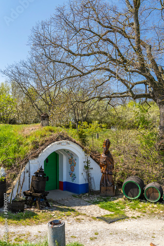 Group of typical outdoor wine cellars in Plze near Petrov, Southern Moravia, Czech Republic © Richard Semik