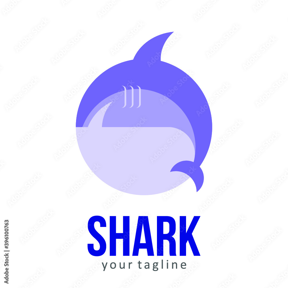 Fototapeta premium Shark logo icon symbol design template