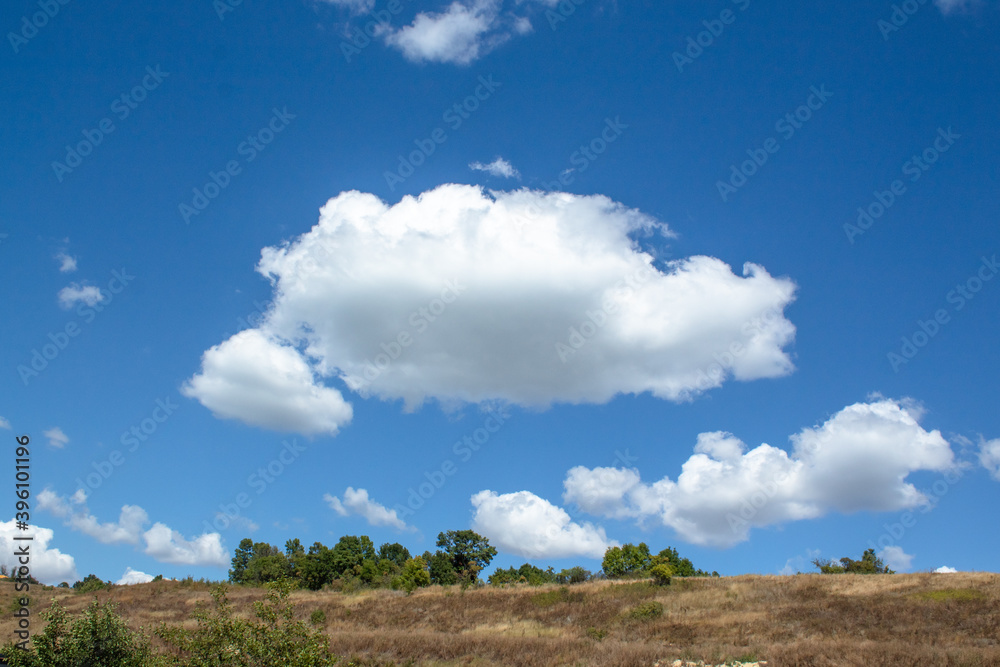 blue sky and clouds