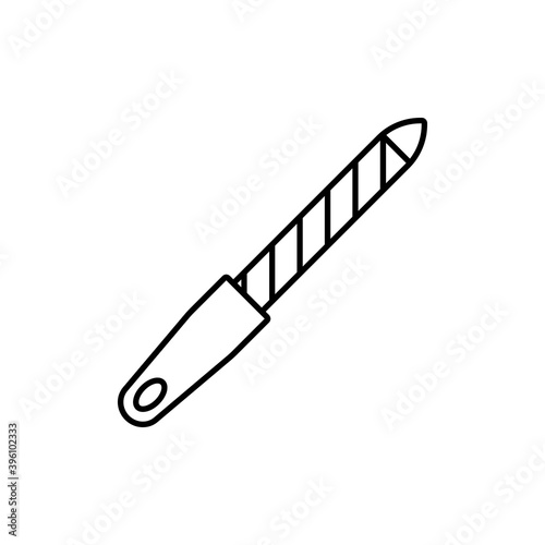 nail file icon element of make up icon for mobile concept and web apps. Thin line nail file icon can be used for web and mobile. Premium icon on white background