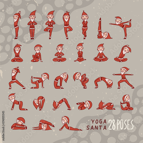 28 Santa Claus Hand Drawn Doodle Collection