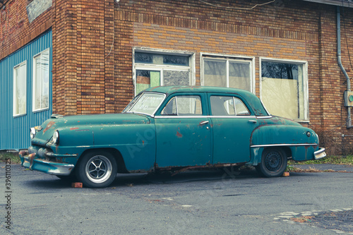 Rusty Classic Vintage 50s car in n need of repair © David