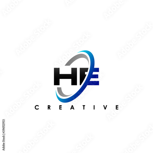 HE Letter Initial Logo Design Template Vector Illustration