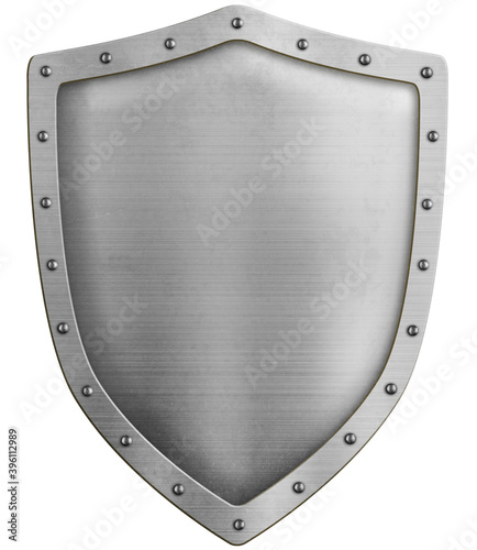 Metal classical shield isolated 3d illustration