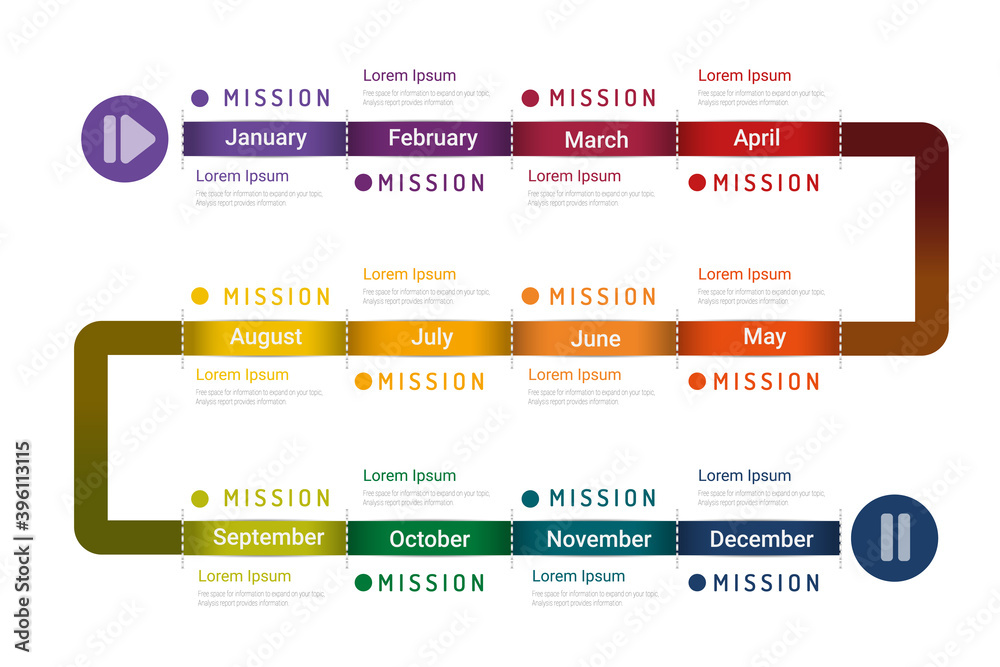 Timeline presentation for 12 months, 1 year, Timeline infographics design vector and Presentation business can be used for Business concept with 12 options, steps or processes. Timeline presentation for 12 months, 1 year, Timeline infographics design vector and Presentation business can be used for Business concept with 12 options, steps or processes.