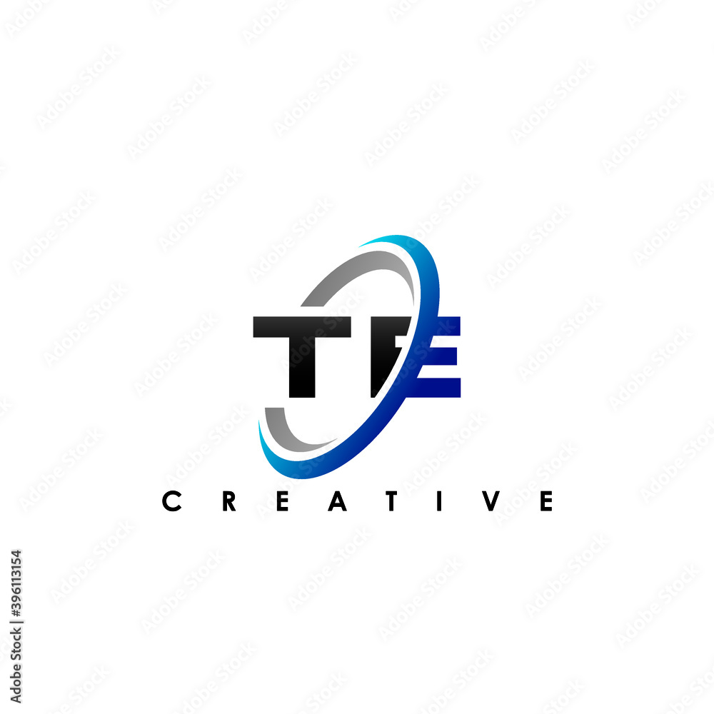 Obraz premium TE Letter Initial Logo Design Template Vector Illustration