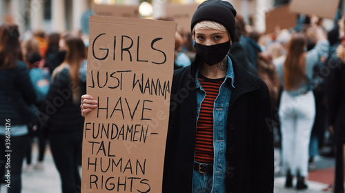 Quadro em tela Girls just wanna have fundamental human rights