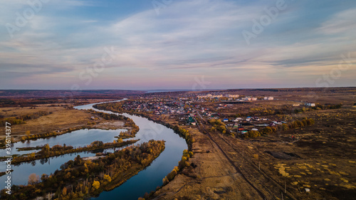 Zarechny settlement of the Penza region. photos from the air photo