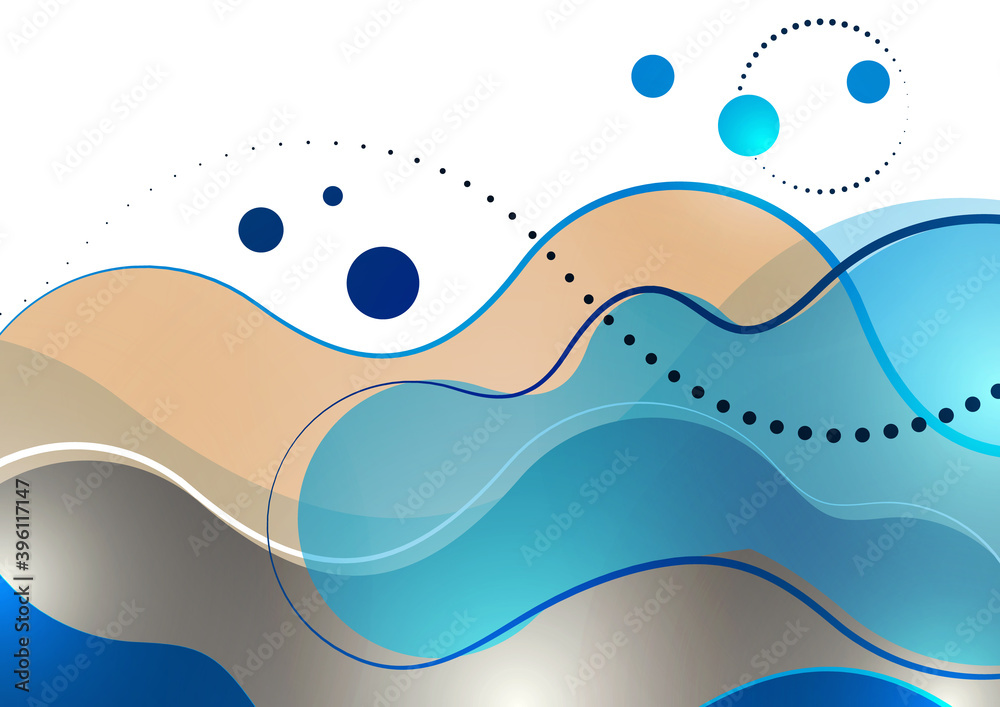 Abstract illustration of smooth color wave and lines. Creative template for your design. Abstract illustration of smooth color wave and lines. Creative template for your design.