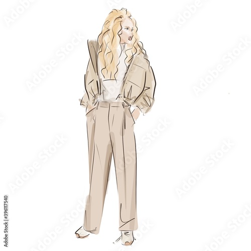 woman fashion sketch