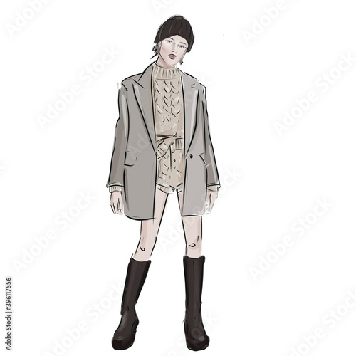 woman fashion sketch