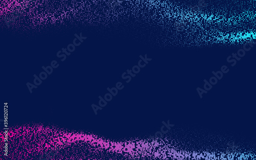 3d sunset on the beach. Retro palms vector sci fi background. Digital landscape cyber surface. 80s party background.