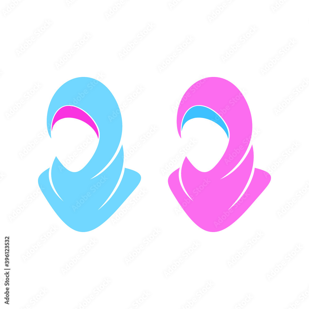 Hijab logo icon symbol design template Hijab logo icon symbol design template