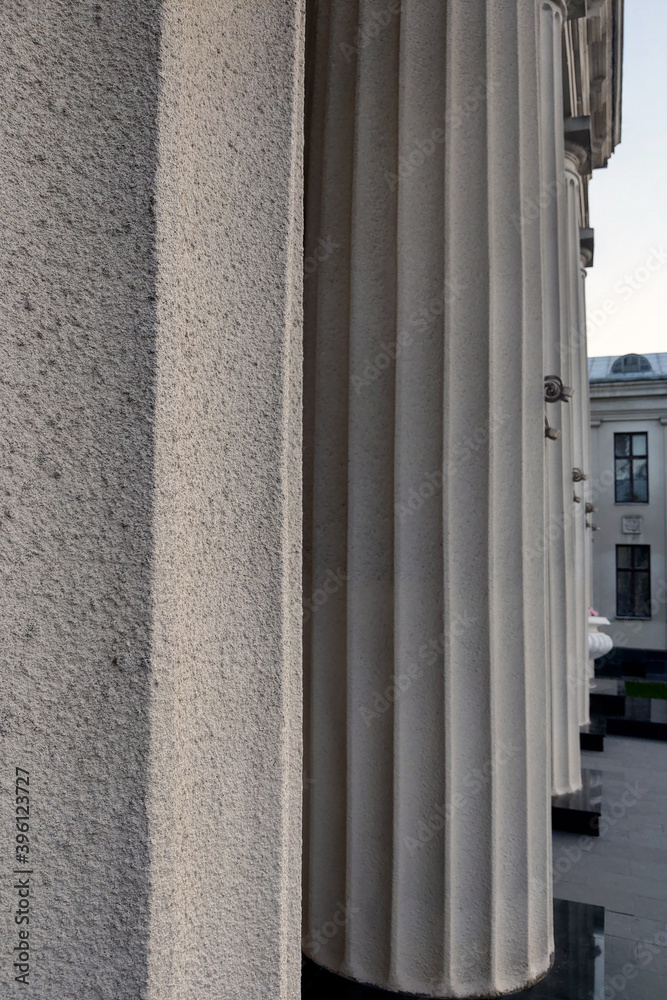 Stone column ancient classic architecture detail. exterior Stone column ancient classic architecture detail. exterior