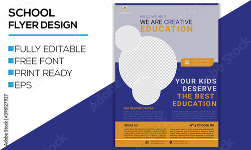 School Flyer Design Template for Print