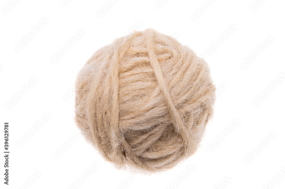 ball of natural wool isolated ball of natural wool isolated