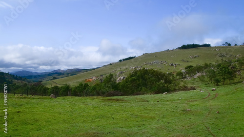Rolling hills and green countryside, Swaziland, Ewatini, Africa
