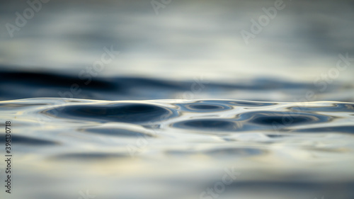 Light reflection in the rippled water surface