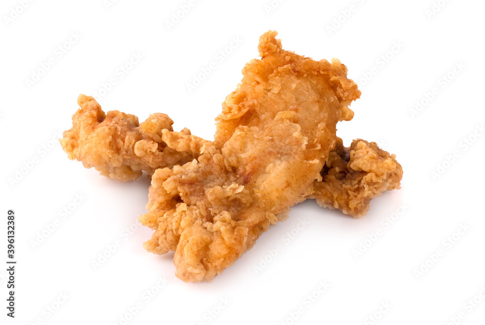 Fried chicken an isolated on a white background Fried chicken an isolated on a white background
