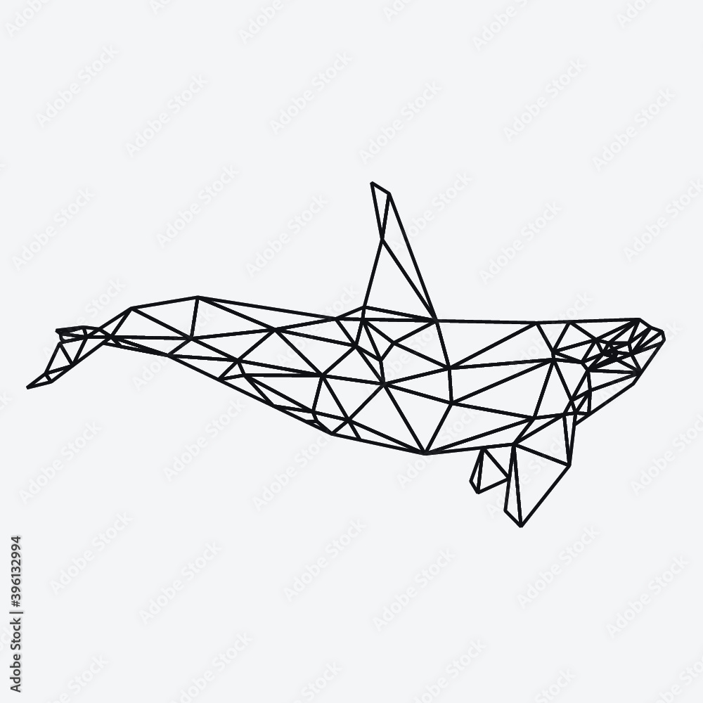 Sea animal low poly geometric polygonal triangle design Sea animal low poly geometric polygonal triangle design