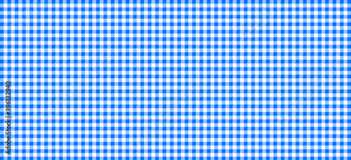 Blue and white checked tablecloth pattern, checkered tablecloth for picnic - stock vector