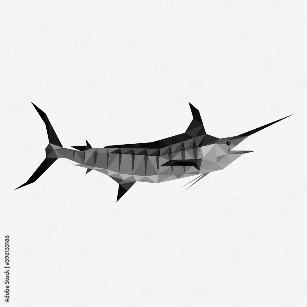 Sea animal low poly geometric polygonal triangle design Sea animal low poly geometric polygonal triangle design