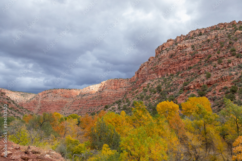 Scenic Verde Canyon Arizona Landscape in Autumn