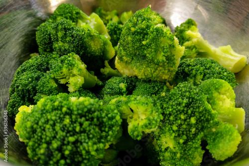 Fresh broccoli in a plate, freshness, healthy food.