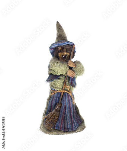 toy witch isolated on white background
