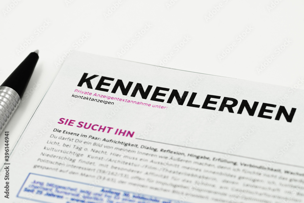 Obraz premium Kontaktanzeige Sie sucht ihn