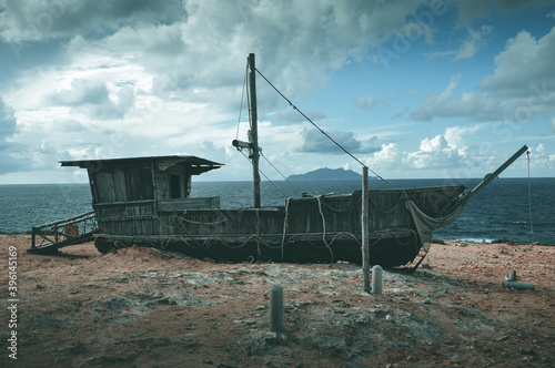 fishing boat on the beach