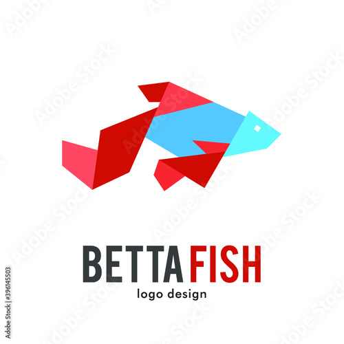 Betta fish logo icon symbol design 