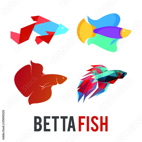 Betta fish logo icon symbol design 