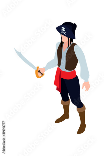 Costume Party Isometric Illustration