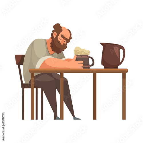 Medieval Man Illustration