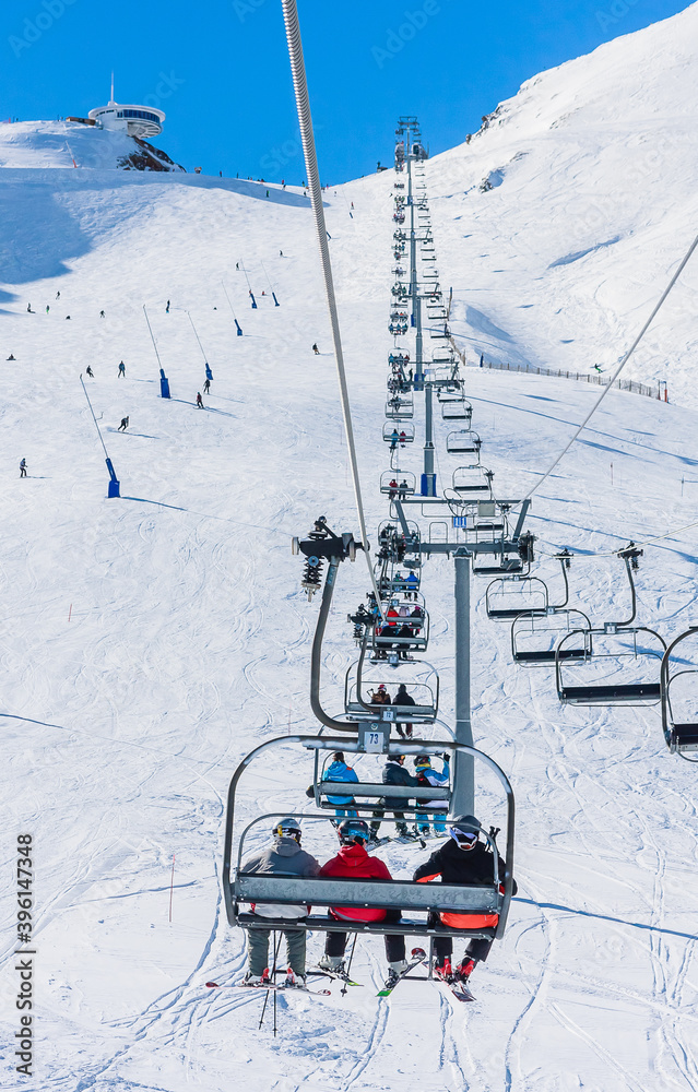Pas de la Casa, Andorra, winter Grandvalaria ski area, Andorra, Europe