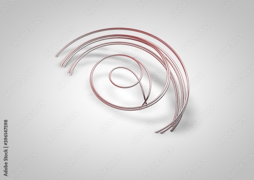 Fototapeta premium Attractor illustrations, dynamical systems, 3D render