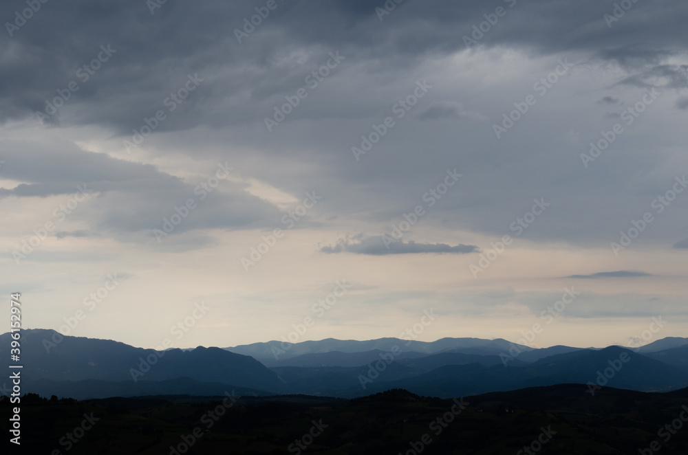 Fototapeta premium clouds over the mountains