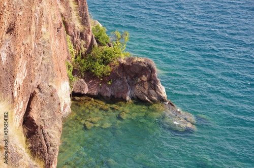 Rocky coast in lake Tanganyika