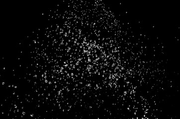 water splash on black background