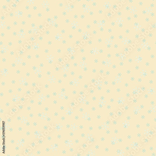Wallpaper Mural Seamless Christmas pattern doodle with hand random drawn snowflakes.Wrapping paper for presents, funny textile fabric print, design,decor, food wrap, backgrounds. new year.Raster copy.Beige sky blue Torontodigital.ca