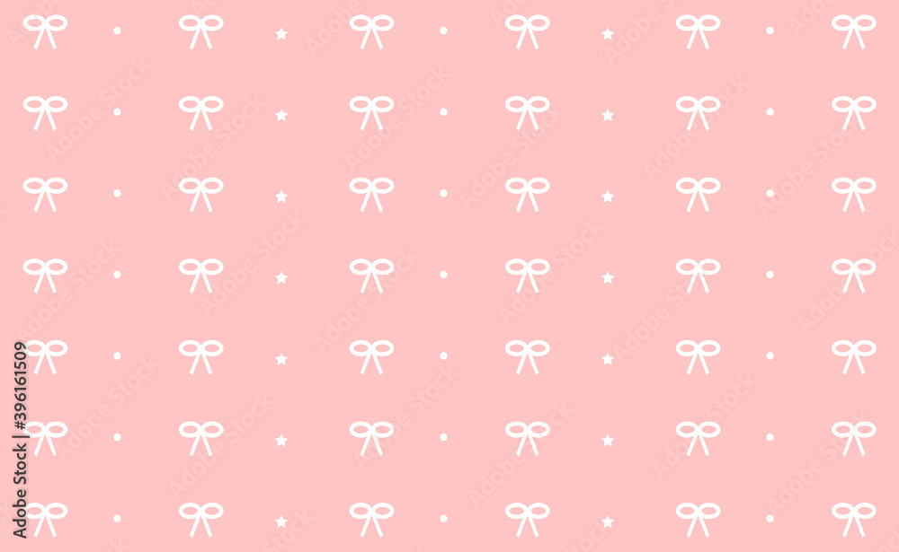 Seamless pattern with pink background, white beautiful simple elements, art, design for decoration, wrapping paper, print, fabric or textile, cute card, vector illustration Seamless pattern with pink background, white beautiful simple elements, art, design for decoration, wrapping paper, print, fabric or textile, cute card, vector illustration